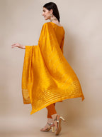 Embroidered Kurta With Pant & Dupatta Set, Multicolor - Hiral Fashion - Distacart