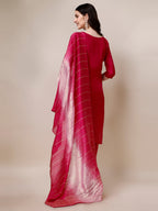 Embroidered Kurta With Pant & Dupatta Set, Multicolor - Hiral Fashion