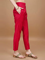 Hand Embroidered Kurta With Pant & Banarasi Dupatta Premium, Multicolor - Hiral Fashion