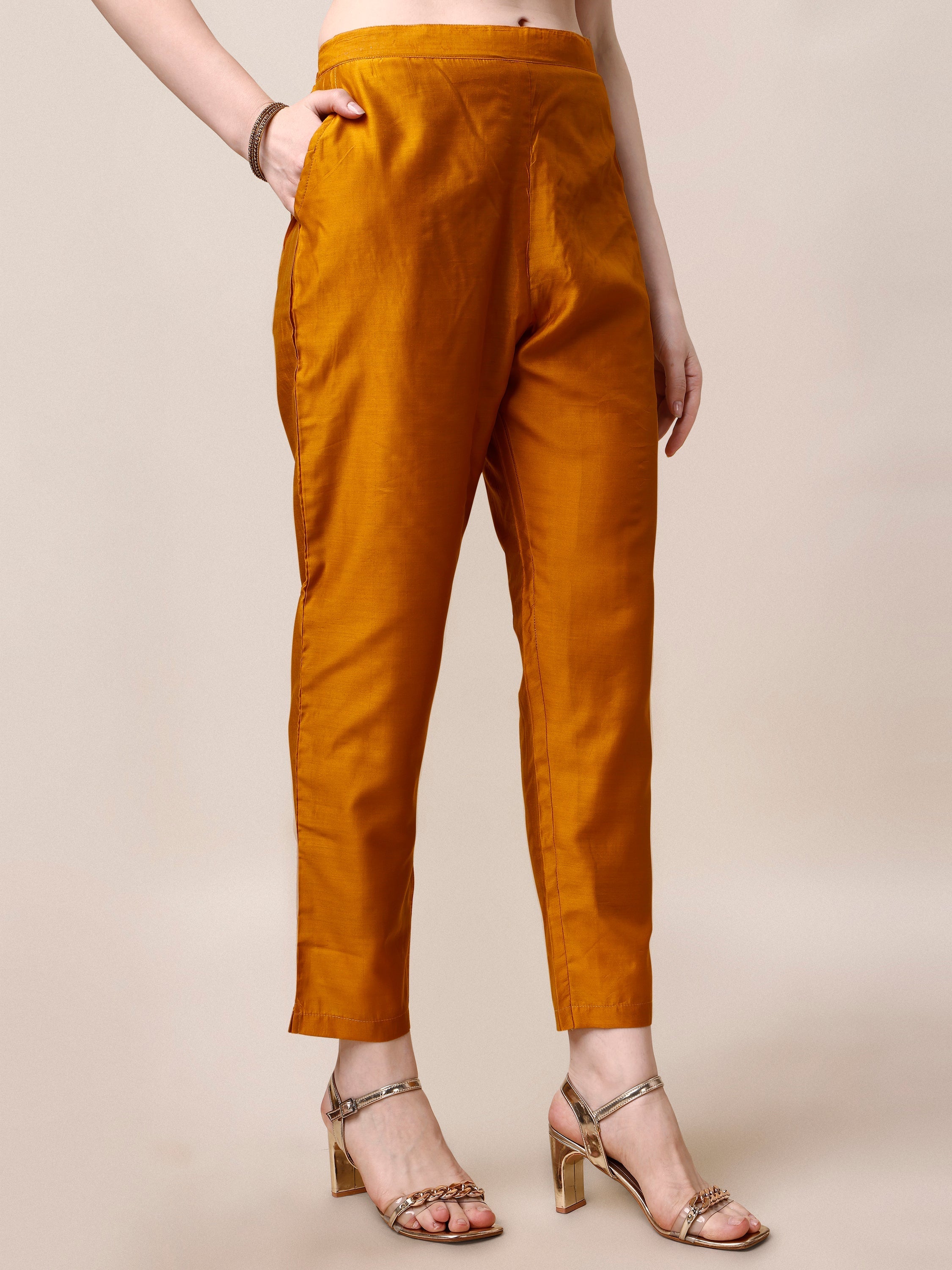 Hand Embroidered Kurta With Pant And Dupatta Set, Multicolor - Hiral Fashion - Distacart