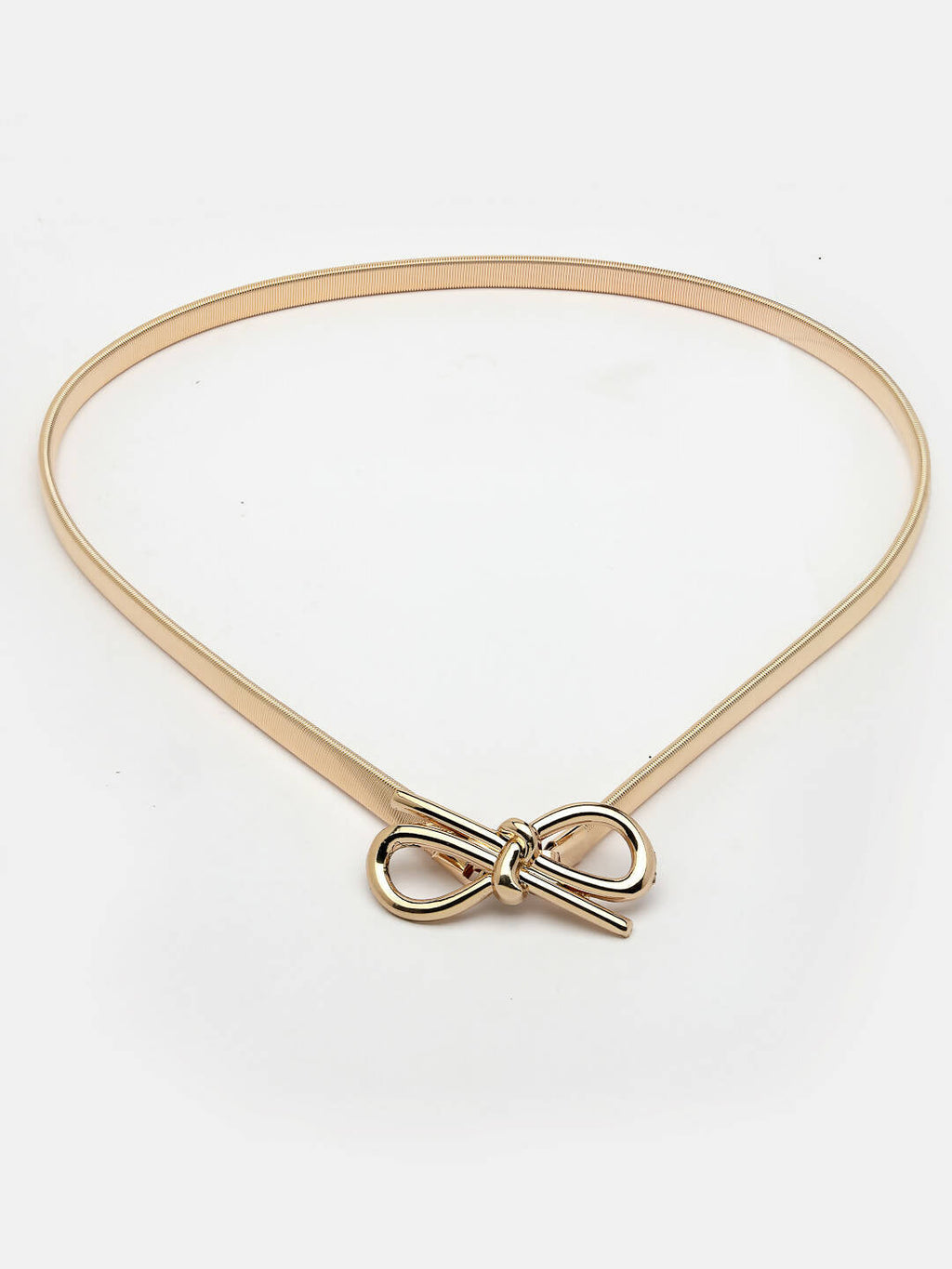 NVR Women Circular Gold-Polished Stretchable Metal Belt