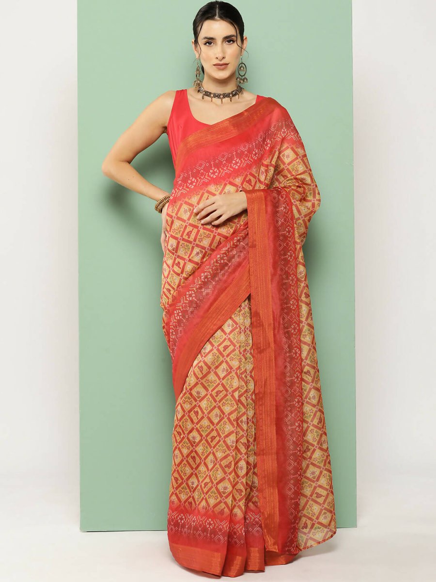 Ahalyaa Women's Traditional wear Saree - Mustard