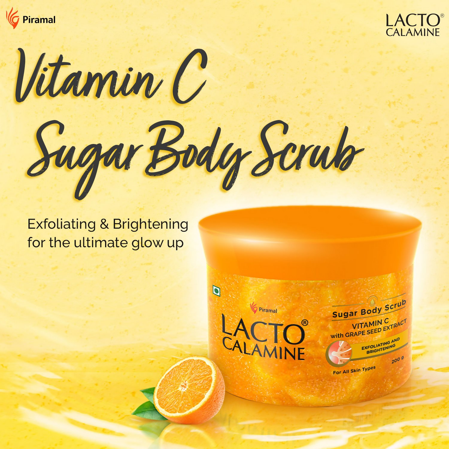 Piramal Lacto Calamine Vitamin C Sugar Body Scrub