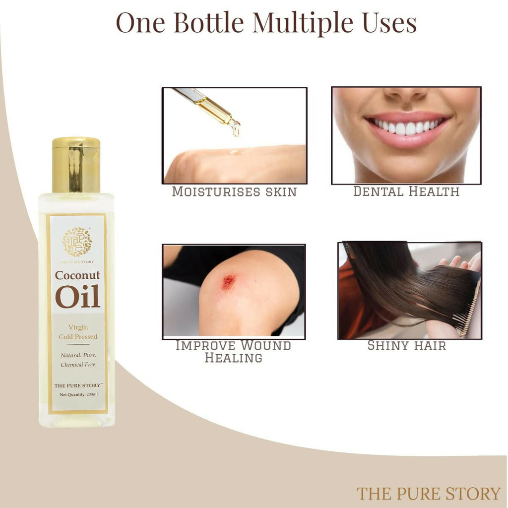 The Pure Story Natural Cold Pressed Coconut Hair Oil - Distacart