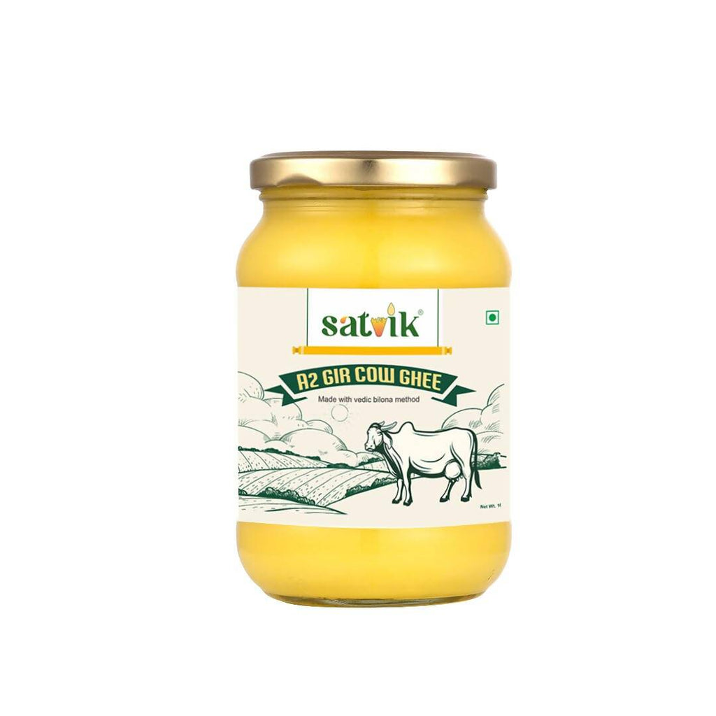 Satvik A2 Gir Cow Ghee | Vedic Bilona Method | Bilona Ghee | A2 Cow Desi Ghee