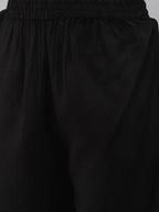 Yufta Women Black Yoke Design Thread Work Kurta with Trouser