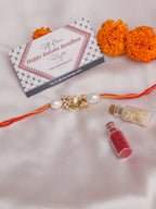Designer kundan Rakhi - Ruby Raang - Distacart