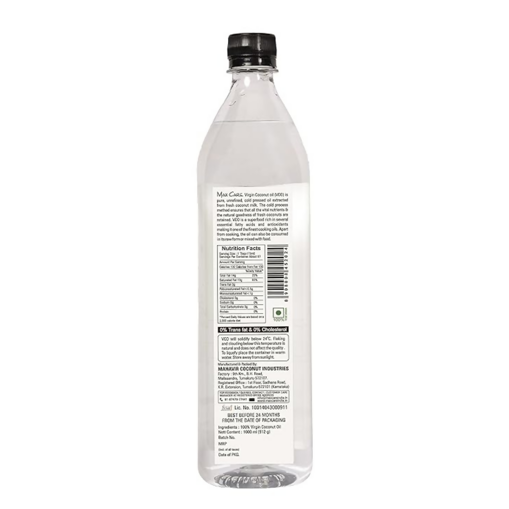 Max Care Virgin Coconut Oil (Cold Pressed) - Distacart