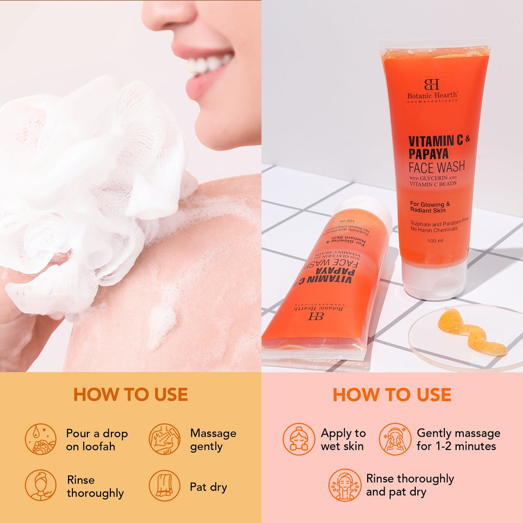 Botanic Hearth Mandarin Orange Bodywash & Papaya Vitamin-E Facewash