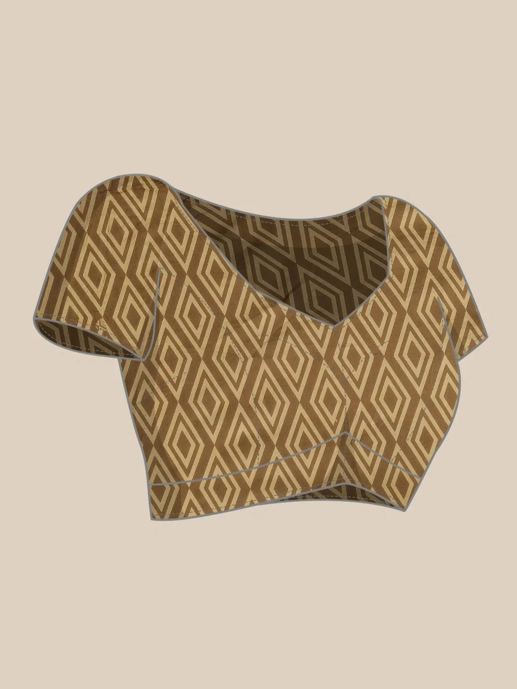 Yufta Maroon and Beige Printed Saree - Distacart