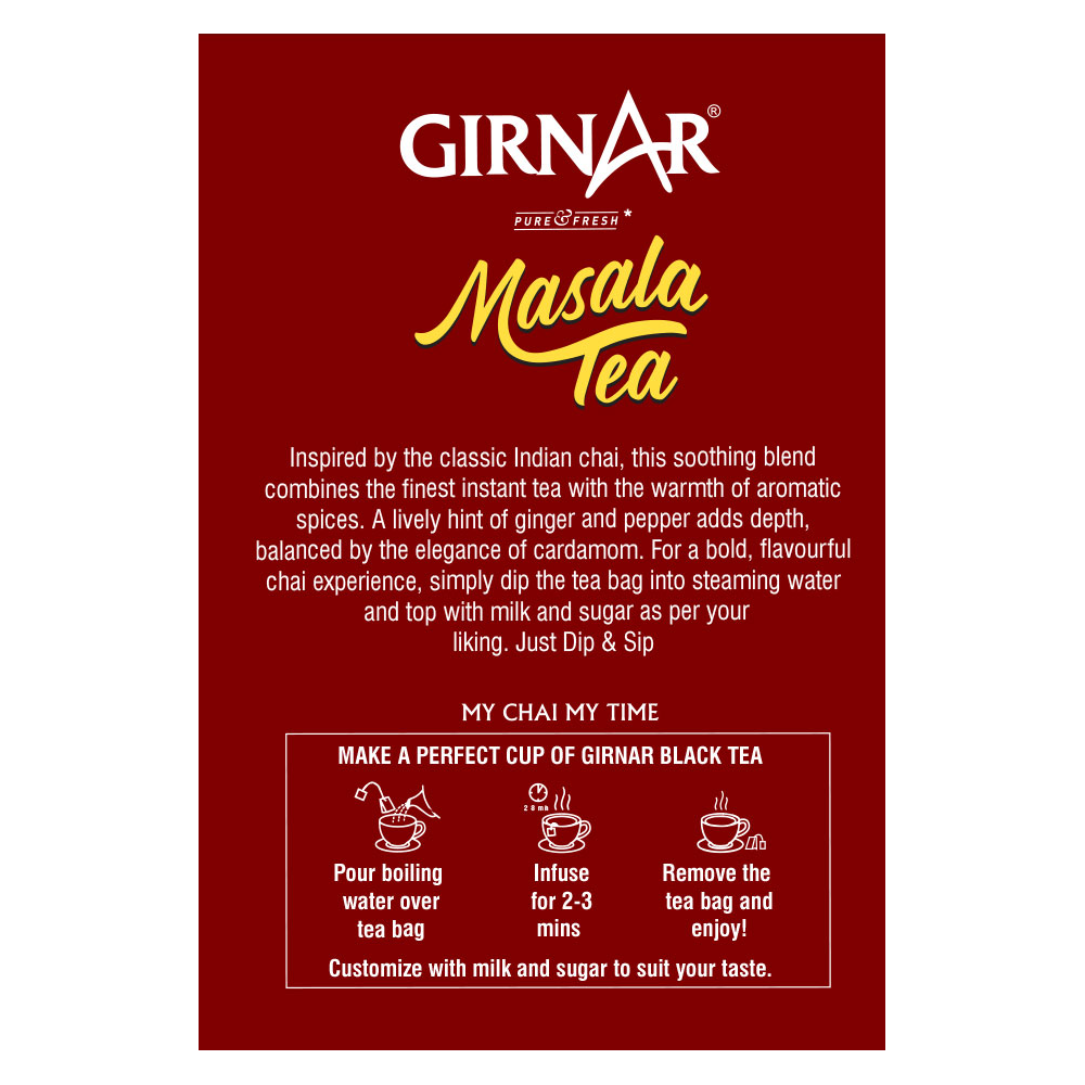 Girnar Black Tea Bags - Masala Tea - Distacart