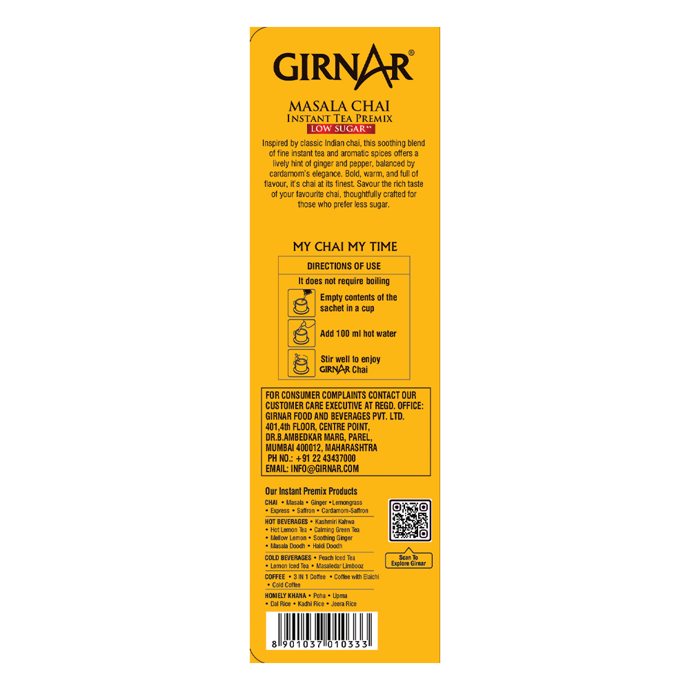 Girnar Instant Tea Premix With Masala (Low Sugar) - Distacart