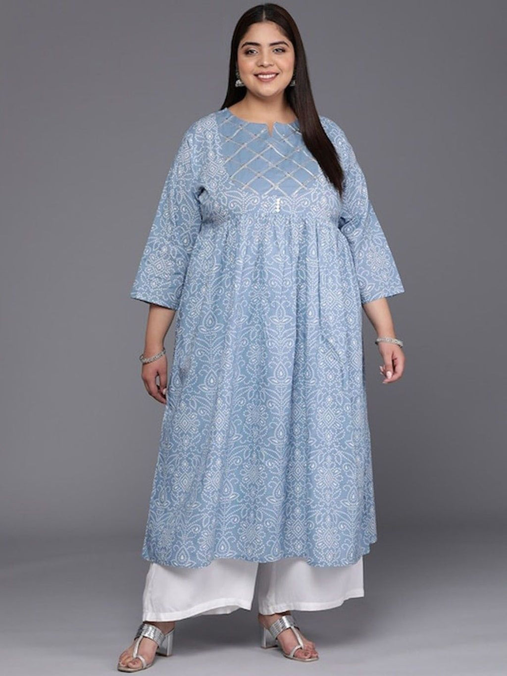 Sztori Geometric Printed Regular A-Line Kurta - Distacart