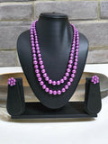 Inhanns Everyday Workwear Pearl Set (Double Layered Pearls) - Light Purple
