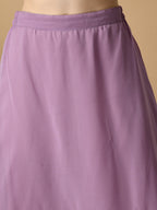 Myshka Women's Purple Georgette Kurta & Skirt With Dupatta Party Sets