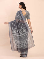 Shree Shyam Fashion Linen Cotton Black Saree - Distacart