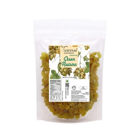 Tassyam Organics Premium Green Raisins - Pouch