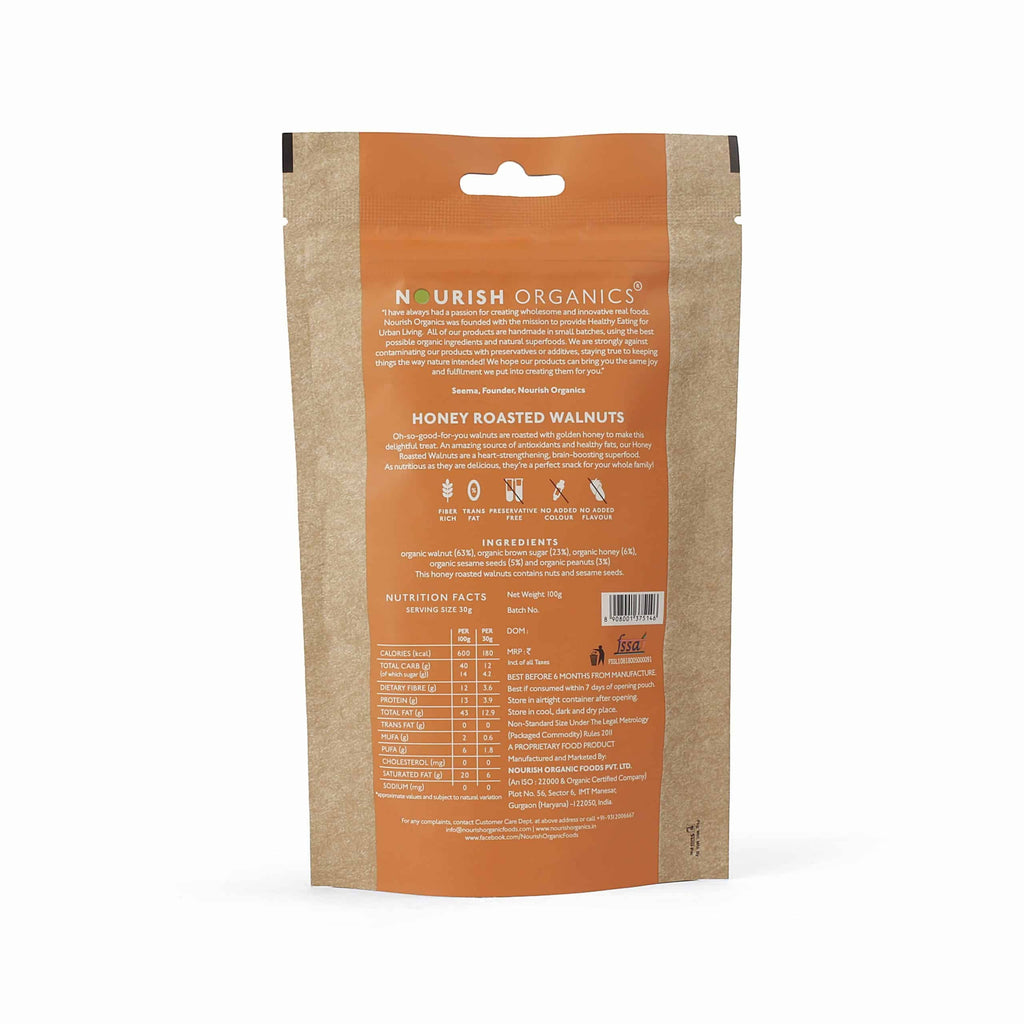 Nourish Organics Honey Roasted Walnuts