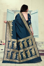 Vedant Vastram Litchi Silk Designer Banarasi Saree - Morpich - Distacart