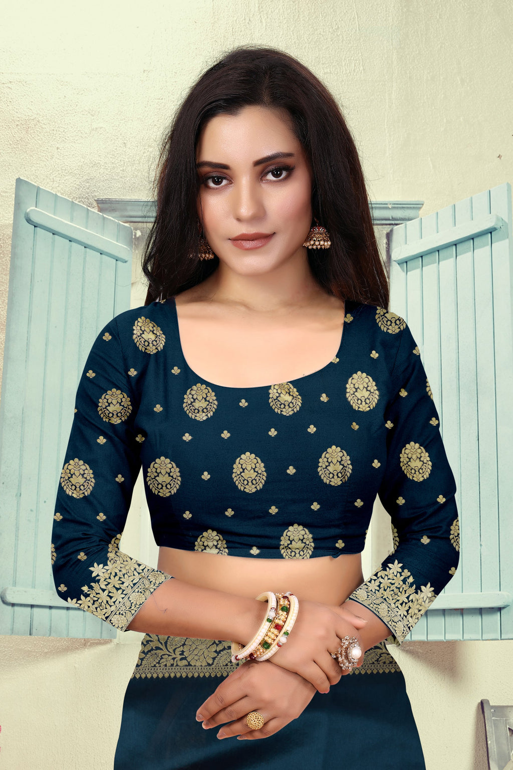 Vedant Vastram Litchi Silk Designer Banarasi Saree - Morpich - Distacart