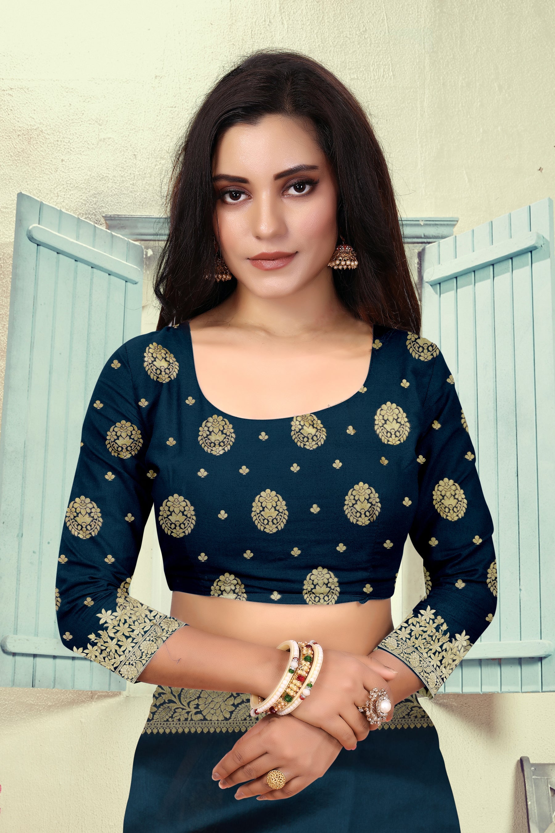 Vedant Vastram Litchi Silk Designer Banarasi Saree - Morpich - Distacart