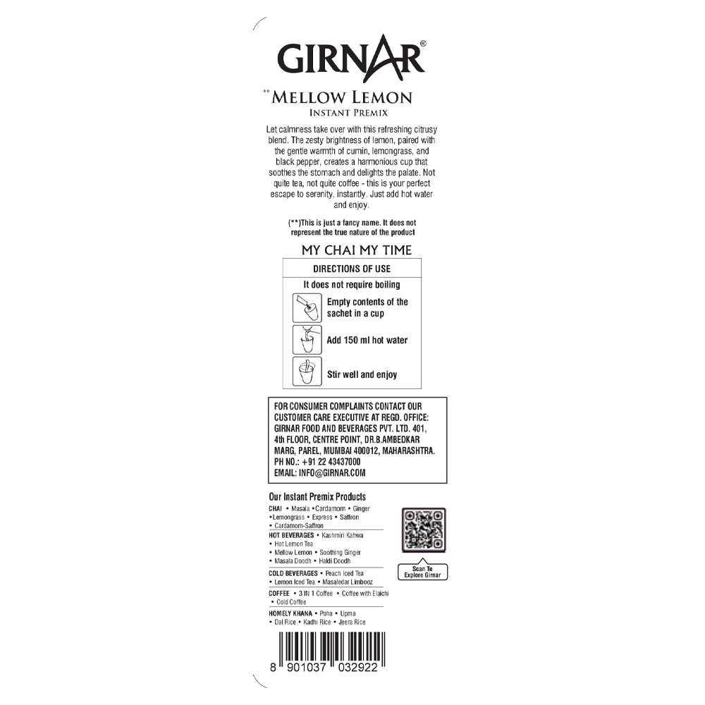 Girnar Instant Premix Mellow Lemon - Distacart