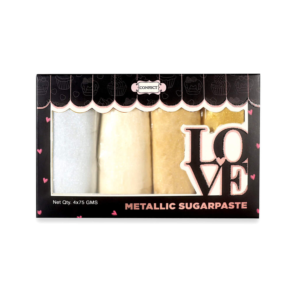 metallic sugar paste multipack 4 300 gms