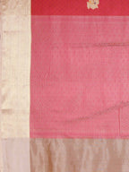 Kalamandir Floral Peach Silk Blend Saree