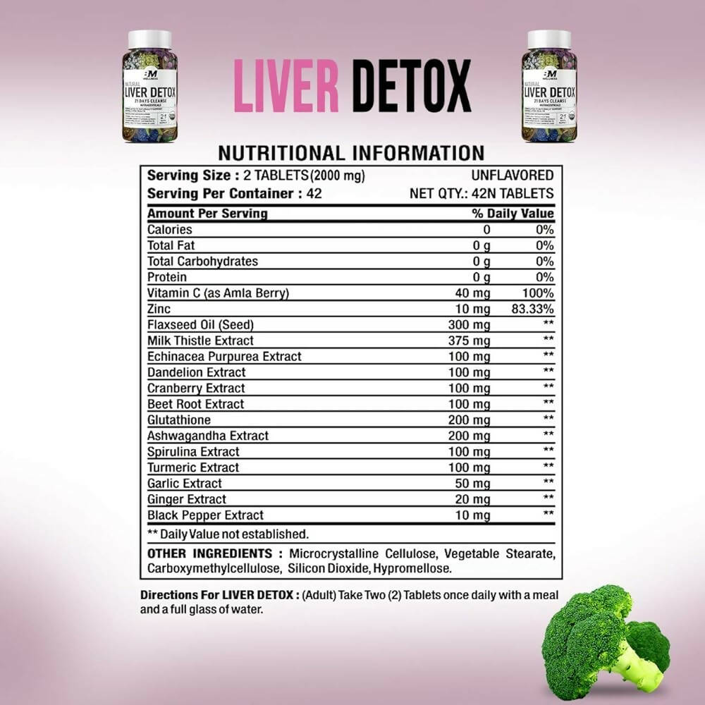 BM Wellness Natural Liver Detox Tablets - Distacart