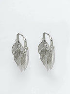 NVR Women Gold-Toned Leaf Shaped Drop Earrings - Distacart