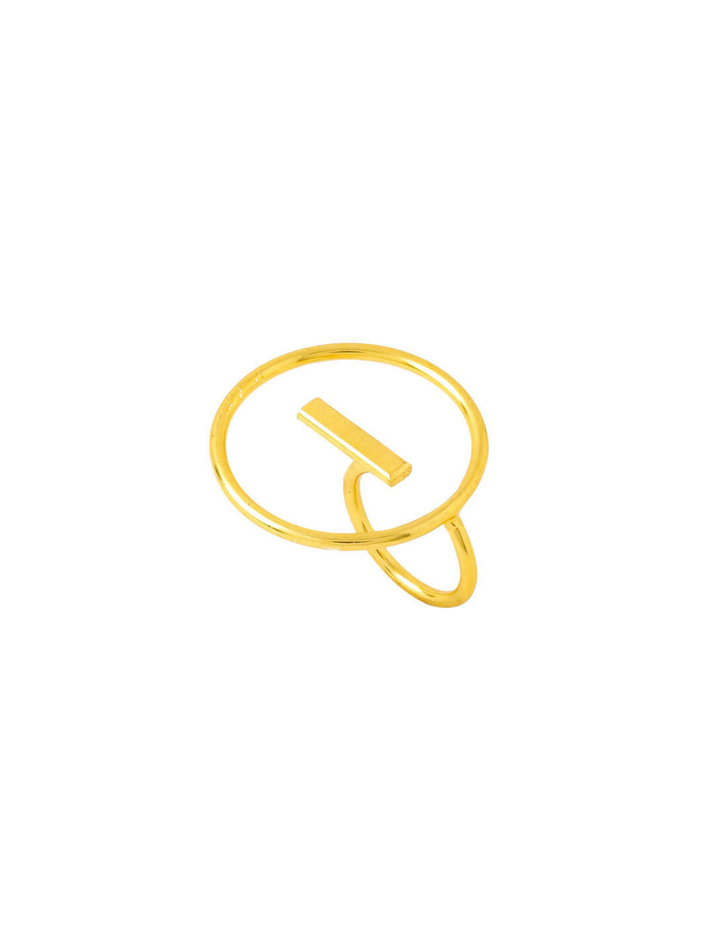 NVR Women Gold-Polished Adjustable Finger Ring