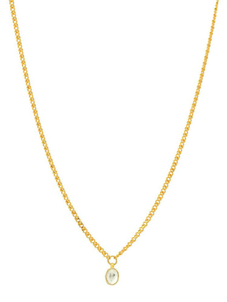 Minimalist Kundan Gold Necklace - Ruby Raang