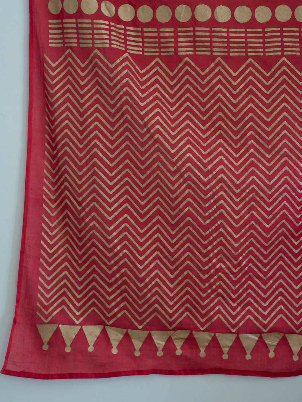 Suta Red Polka Dots Cotton Blend Saree - Distacart
