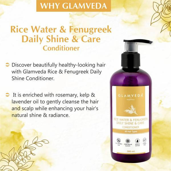 Glamveda Daily Shine Conditioner Rice Water & Fenugreek