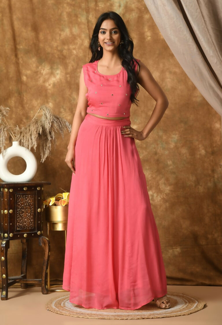 Joban Fashion Pink Maslin Kurta Set