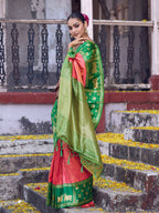Shree Shyam Fashion Peach Soft Silk Saree - Distacart