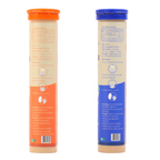 Upakarma Ayurveda Pure SJ Effervescent Tablets in 2 Unique Flavors (Orange & Blueberry) Combo