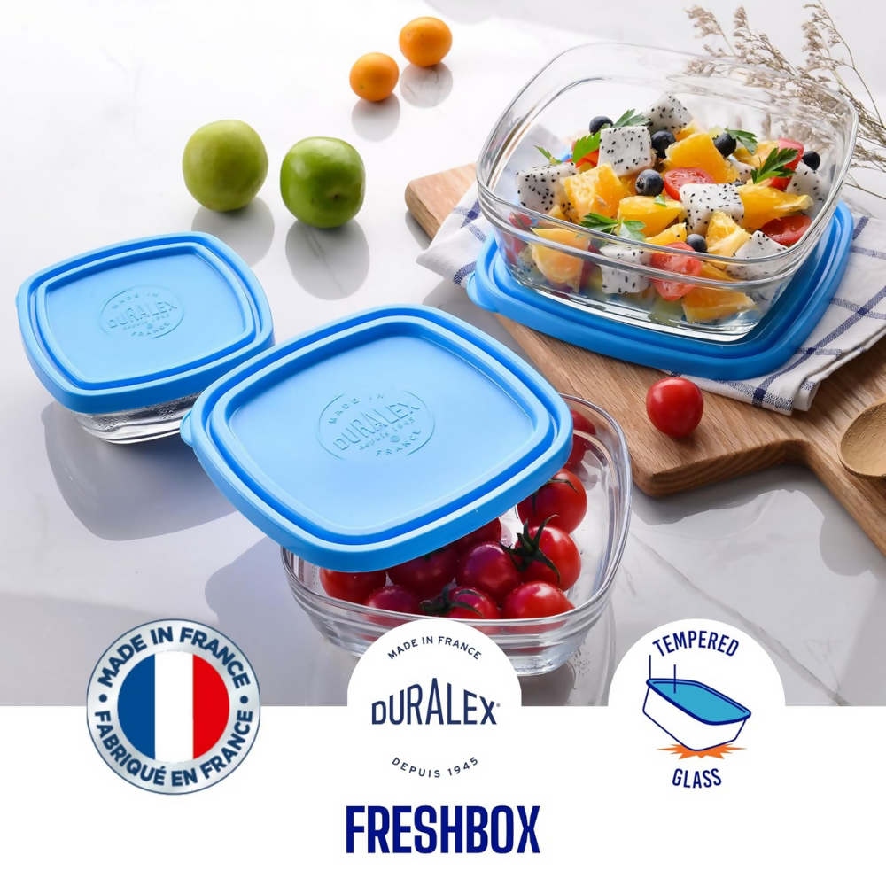 Duralex FreshBox Set of 6 Tempered Glass Container