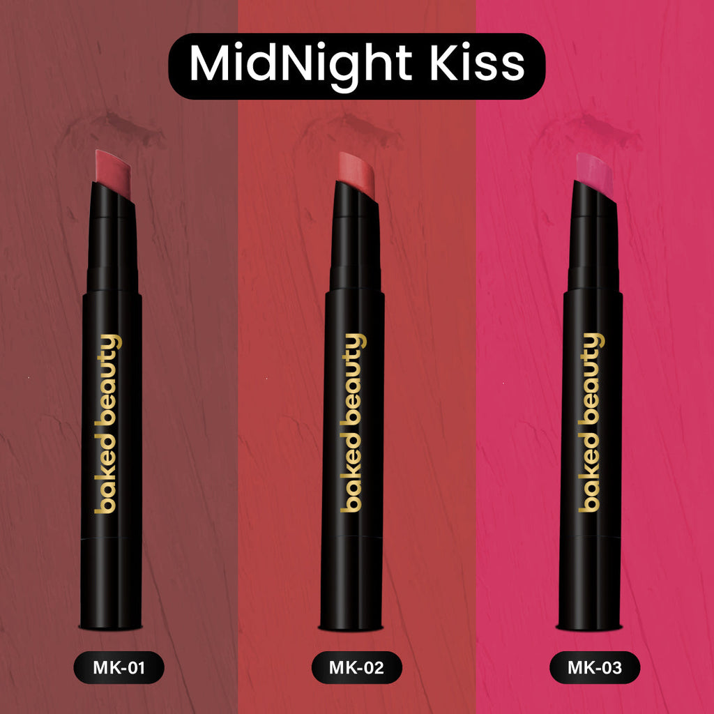 Baked Beauty Lipstick Crayon Set (Pack Of 3) - My Crayon Midnight Kiss
