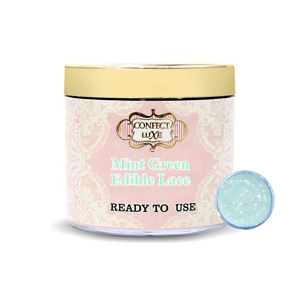 confect mint green edible lace 100 gms