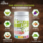 Myherb Slim Up Meal Replacement Shake With 16 Natural Herbal Blend For Men & Women - Strawberry Milk Shake - Distacart