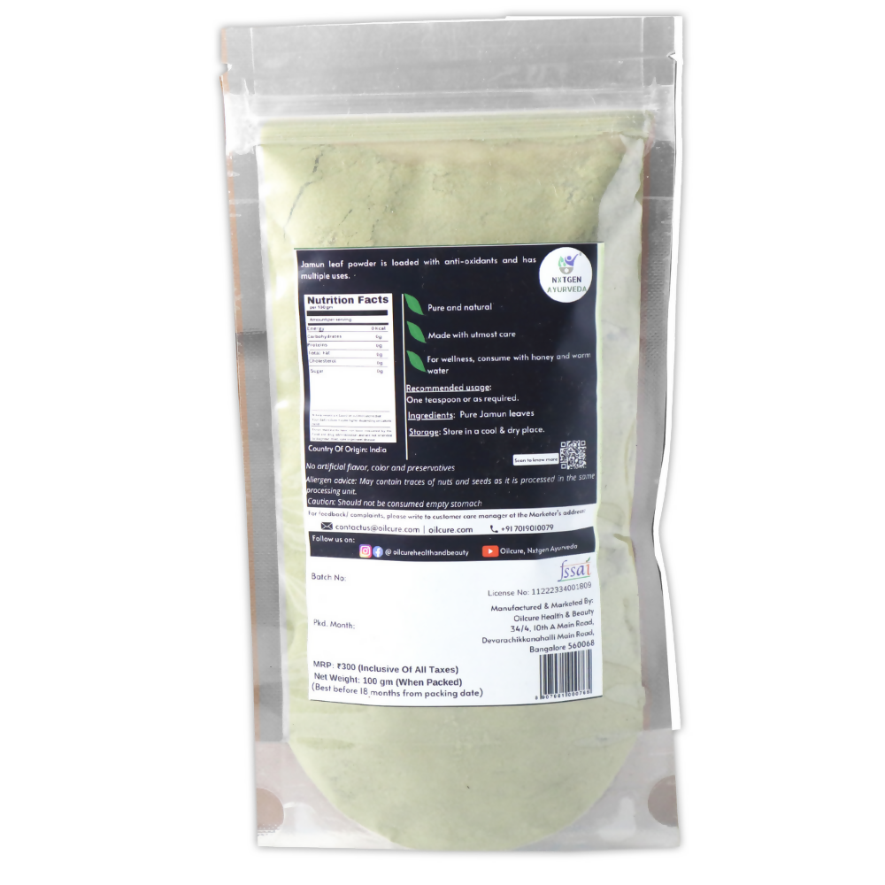 Nxtgen Ayurveda Jamun Leaves Powder - Distacart