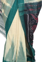 Vamika Sambalpuri Ikat Cotton Kargil Tsrite & Green Saree - Distacart