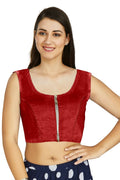 Aastha Fashion Women's Maroon Art Silk Designer Traditional Readymade Blouse