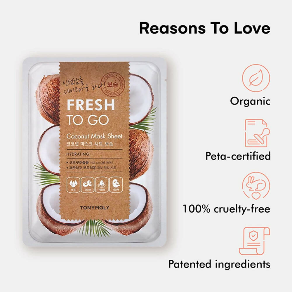 Tonymoly Fresh To Go Coconut Mask Sheet Hydrating - Distacart