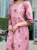 Joban Fashion Pink Position Digital Print With Position Foil Kurta Set - Distacart