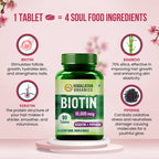 Himalayan Biotin 10000 Mcg with Keratin + Piperine Tablets: 90 Tablets