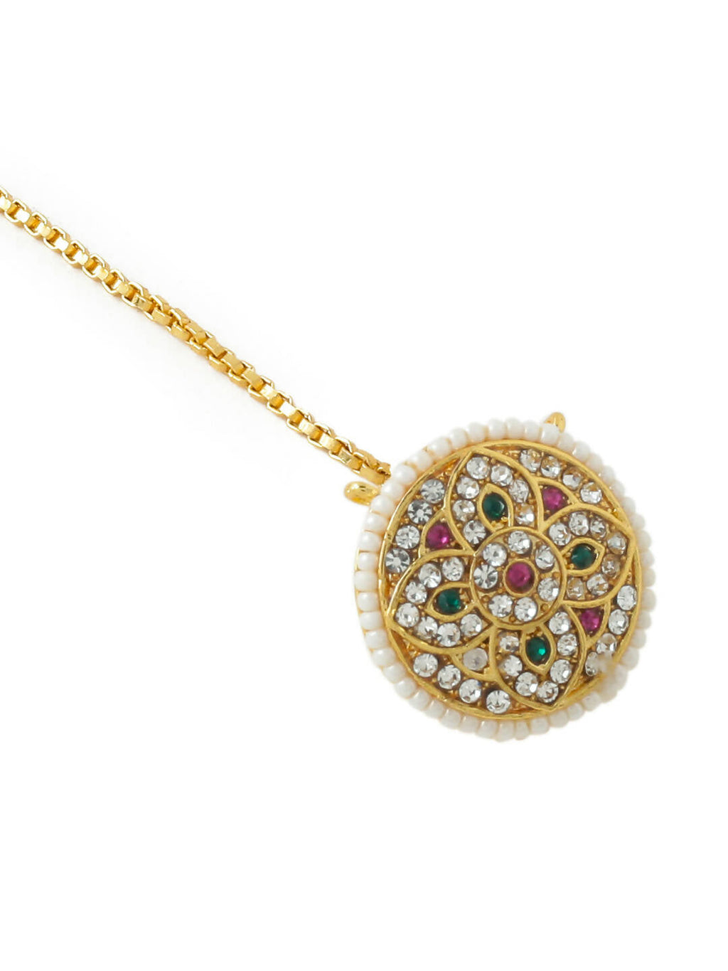 NVR Women's Trending Stylish Gold-Plated Maang Tikka - Distacart