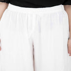 Lagi Women's White Solid Palazzo (PLZ04F)