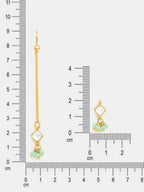 Ruby Raang Set Of Pastel Green Maang Tikka And Earrings - Distacart
